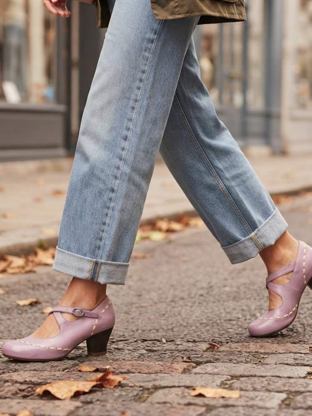 John Fluevog Hey Minstrel Lilac Purple Leather Mary Jane Heels 8.5 Rare Find